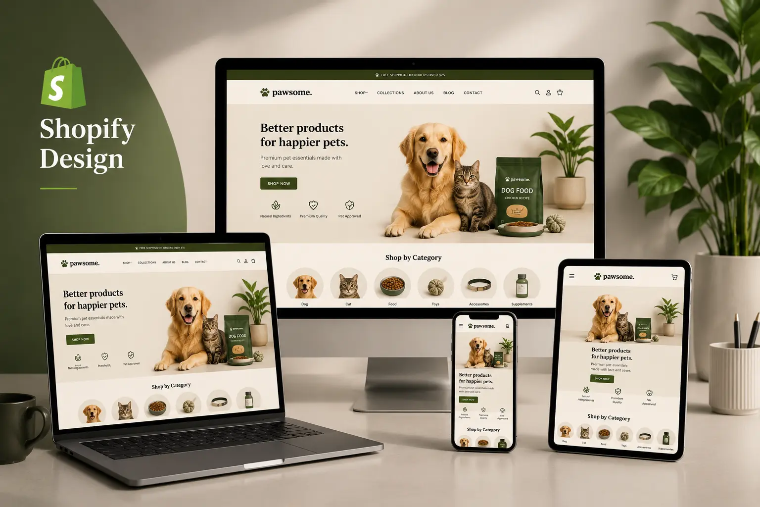 Shopify Website Design 2 Pet Shopify Website Design